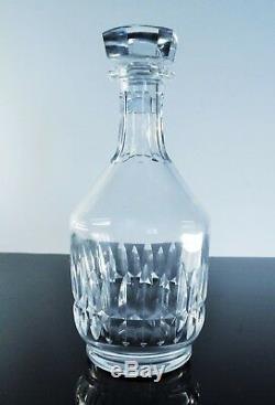 Ancienne Carafe whisky ou vin en cristal massif taille Baccarat signe