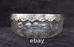 Ancienne Coupe Baccarat cristal taillé monture en argent massif poinçon minerve