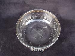 Ancienne Coupe Baccarat cristal taillé monture en argent massif poinçon minerve