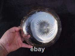 Ancienne Coupe Baccarat cristal taillé monture en argent massif poinçon minerve