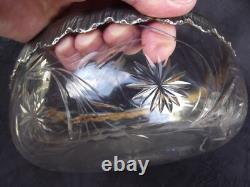 Ancienne Coupe Baccarat cristal taillé monture en argent massif poinçon minerve