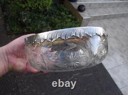 Ancienne Coupe Baccarat cristal taillé monture en argent massif poinçon minerve