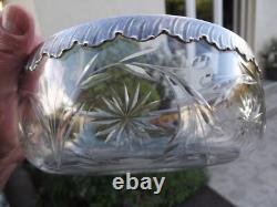 Ancienne Coupe Baccarat cristal taillé monture en argent massif poinçon minerve