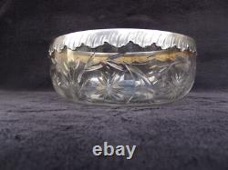 Ancienne Coupe Baccarat cristal taillé monture en argent massif poinçon minerve