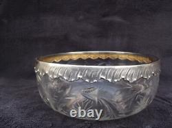 Ancienne Coupe Baccarat cristal taillé monture en argent massif poinçon minerve