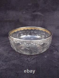 Ancienne Coupe Baccarat cristal taillé monture en argent massif poinçon minerve