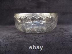 Ancienne Coupe Baccarat cristal taillé monture en argent massif poinçon minerve