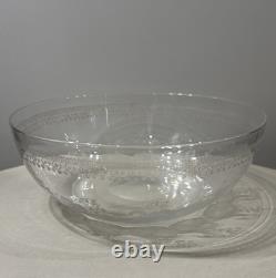 Ancienne Coupe Cristal De Baccarat Decor Grave Arabesques Epoque 1900