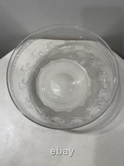 Ancienne Coupe Cristal De Baccarat Decor Grave Arabesques Epoque 1900