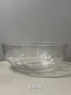 Ancienne Coupe Cristal De Baccarat Decor Grave Arabesques Epoque 1900
