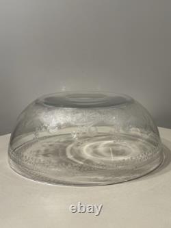Ancienne Coupe Cristal De Baccarat Decor Grave Arabesques Epoque 1900
