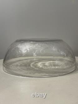 Ancienne Coupe Cristal De Baccarat Decor Grave Arabesques Epoque 1900