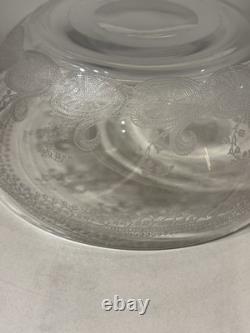 Ancienne Coupe Cristal De Baccarat Decor Grave Arabesques Epoque 1900