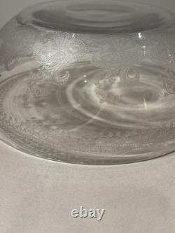 Ancienne Coupe Cristal De Baccarat Decor Grave Arabesques Epoque 1900