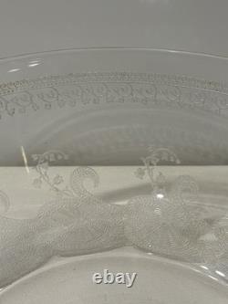 Ancienne Coupe Cristal De Baccarat Decor Grave Arabesques Epoque 1900