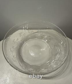 Ancienne Coupe Cristal De Baccarat Decor Grave Arabesques Epoque 1900