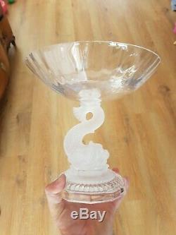 Ancienne Coupe En Cristal Baccarat Ou Portieux Pied Dauphin Old Crystal Cup