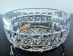 Ancienne Coupe Saladier En Cristal Massif Taille Diamant St Louis Signée
