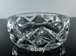 Ancienne Coupe Saladier En Cristal Massif Taille Main Camargue St Louis Signée