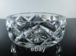 Ancienne Coupe Saladier En Cristal Massif Taille Main Camargue St Louis Signée
