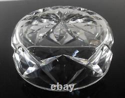 Ancienne Coupe Saladier En Cristal Massif Taille Main Camargue St Louis Signée