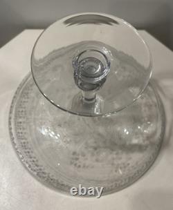 Ancienne Coupe Sur Pied Cristal De Baccarat Decor Grave Arabesques Epoque 1900