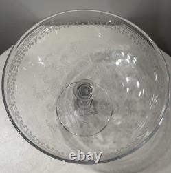 Ancienne Coupe Sur Pied Cristal De Baccarat Decor Grave Arabesques Epoque 1900