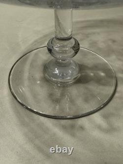 Ancienne Coupe Sur Pied Cristal De Baccarat Decor Grave Arabesques Epoque 1900