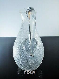 Ancienne Grand Broc A Glass Eau Cristal Dégage L'acid Modelé Baccarat 1916