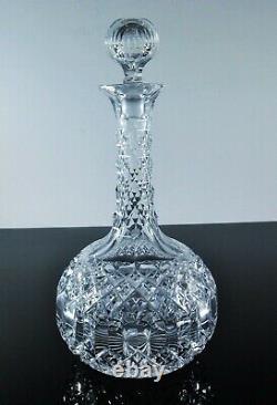 Ancienne Grand Carafe A Vin En Cristal Masif Taille Baccarat Avant 1908
