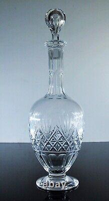 Ancienne Grand Carafe A Vin En Cristal Taille Massenet Sapho Tivoli St Louis