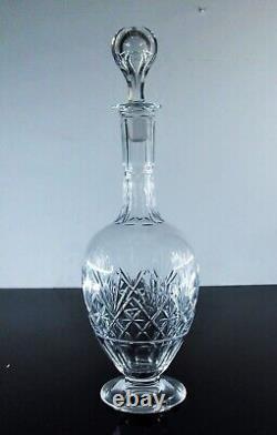 Ancienne Grand Carafe A Vin En Cristal Taille Massenet Sapho Tivoli St Louis