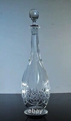 Ancienne Grand Carafe En Cristal Taille Modelé Epron Baccarat Avant 1936 H 37cm