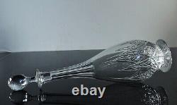 Ancienne Grand Carafe En Cristal Taille Modelé Epron Baccarat Avant 1936 H 37cm