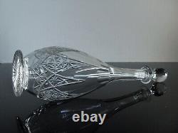 Ancienne Grand Carafe En Cristal Taille Modelé Epron Baccarat Avant 1936 H 37cm
