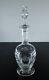 Ancienne Grand Carafe En Pied Vin En Cristal Taille Souffle St Louis Art Deco
