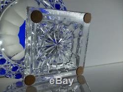 Ancienne Grand Coupe Fruit En Cristal Couleur Double Point Diamant Baccarat