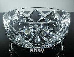 Ancienne Grand Coupe Saladier Cristal Masif Taille Diamant St Louis Signée