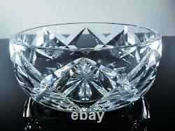 Ancienne Grand Coupe Saladier Cristal Masif Taille Diamant St Louis Signée