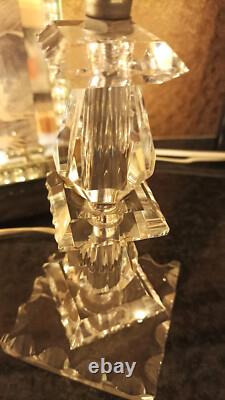 Ancienne LAMPE en CRISTAL VINTAGE époque ART DECO signée BACCARAT