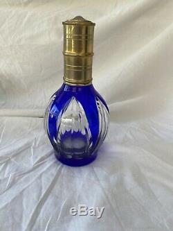 Ancienne Lampe Berger En Cristal De Saint Louis Bleue Nº2