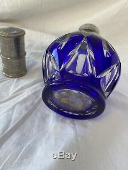 Ancienne Lampe Berger En Cristal De Saint Louis Bleue Nº3
