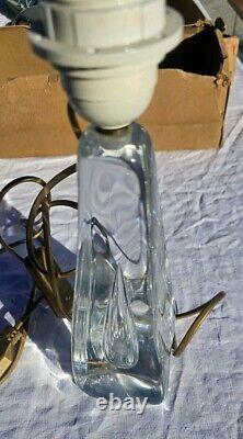 Ancienne Lampe En Cristal Signee Daum Crystal Lamp Kristall Lampe