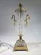 Ancienne Lampe Vase Cassolette En Cristal Taille Bronze De Style Empire Cygnes