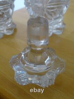 Ancienne Paire De Carafes Liqueur Cristal Baccarat Le Creusot 19 Eme Charles X