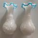 Ancienne Paire De Vases En Opaline Napoleon III Baccarat