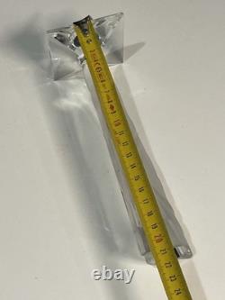 Ancienne Paire de bougeoirs en cristal signés DURAND Style Lalique Art Déco