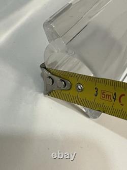 Ancienne Paire de bougeoirs en cristal signés DURAND Style Lalique Art Déco