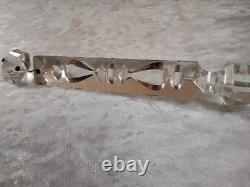 Ancienne Pampille flèche en cristal de baccarat H 15 cm + octogone de 2,2 cm n°3