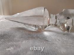 Ancienne Pampille flèche en cristal de baccarat H 15 cm + octogone de 2,2 cm n°3